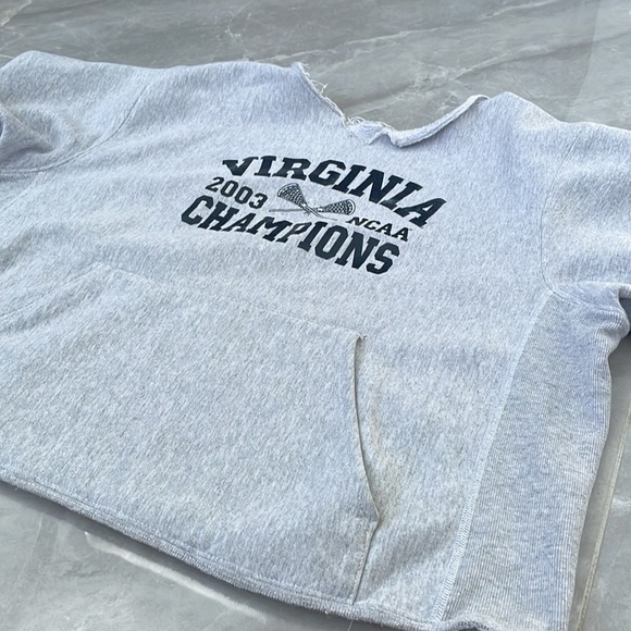 Distressed University of Virginia 2003 NCAA Lacrosse Champions Sweatshirt - Picture 4 of 16